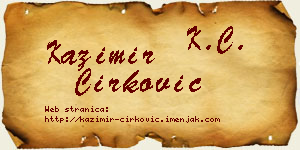 Kazimir Ćirković vizit kartica